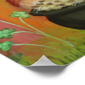 Leprechaun St. Patrick's Day Tabby Kat Muur Kunst Poster (Hoek)