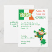 Leprechaun St Patricks Day Uitnodiging (Voorkant / Achterkant)