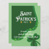 Leprechaun St.Patrick's Day Uitnodiging (Voorkant / Achterkant)