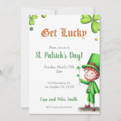 Leprechaun St. Patrick's Day Uitnodiging (Voorkant)