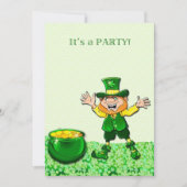Leprechaun St. Patrick's Day Uitnodiging (Voorkant)
