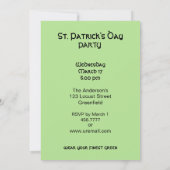 Leprechaun St. Patrick's Day Uitnodiging (Achterkant)