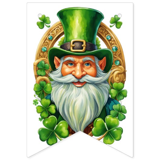 Leprechaun St Patrick's Day viering Vlaggetjes (Derde vlag)