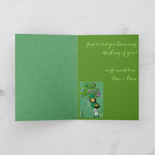 Leprechaun St. Patrick's Day Vouwkaart Kaart (Binnen)