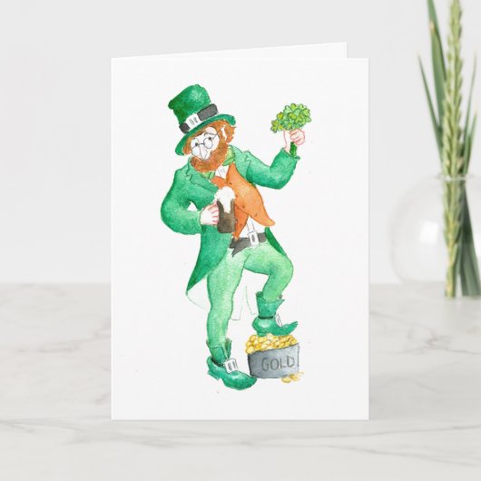 Leprechaun St Patrick's Day Wenskaart Kaart (Voorkant)