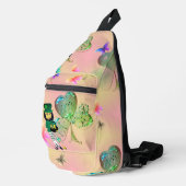 Leprechaun St. Patrick's Print Cut Sew Bag Sling Bag (Rechterhoek)