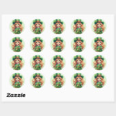 Leprechaun-sticker Ronde Sticker (Vel)
