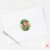 Leprechaun-sticker Ronde Sticker (Envelop)