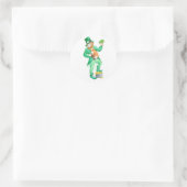 Leprechaun-Stickers Ronde Sticker (Tas)