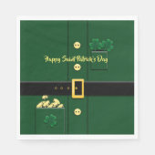 Leprechaun Suit St Patricks Day Party P Napkin Servetten (Voorkant)