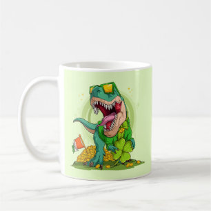 Leprechaun T-Rex St. Patrick's Day Koffiemok