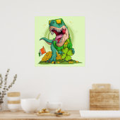 Leprechaun T-Rex St. Patrick's Day Poster (Keuken)