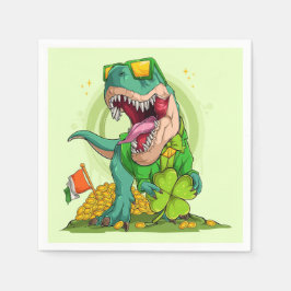 Leprechaun T-Rex St. Patrick's Day Servet