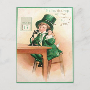 Leprechaun Telefoon St Patrick's Day Kaart