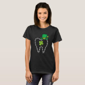 Leprechaun Tooth Shamrock St Patrick Day Dentist D T-shirt (Voorkant volledig)