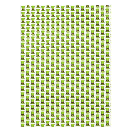 Leprechaun Top Hat Lucky Green St. Patrick's Day Tafelkleed (Voorkant)