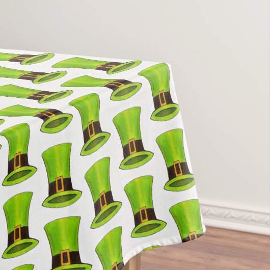 Leprechaun Top Hat Lucky Green St. Patrick's Day Tafelkleed (Voorbeeld)