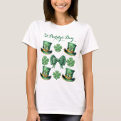 Leprechaun Top Hats met Klaver en Coquette Bow (Voorkant)
