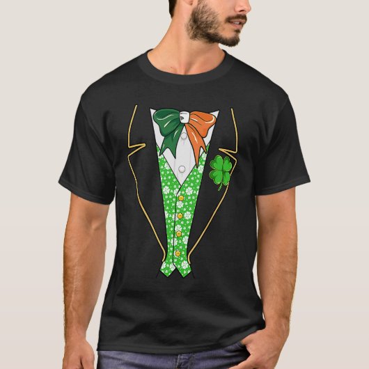 Leprechaun Tuxedo Irish Costume Saint Patricks Day T-shirt (Voorkant)