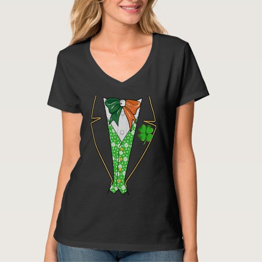 Leprechaun Tuxedo Irish Costume Saint Patricks Day T-shirt (Voorkant)