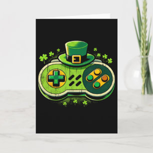 Leprechaun videogame-controller St. Paddys gamer  Kaart
