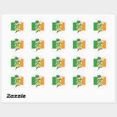 Leprechaun vlag ronde sticker (Vel)