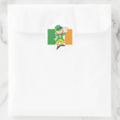 Leprechaun vlag ronde sticker (Tas)