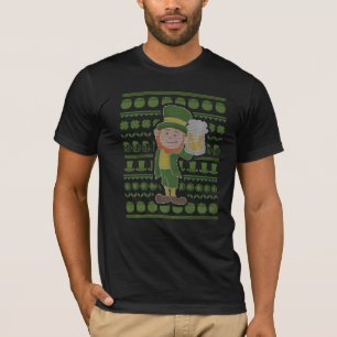 Leprechaun voor St. Paddys Day Beer I Ugly Sweater T-shirt