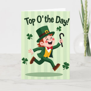 Leprechaun Vreugde Illustratiekaart Kaart