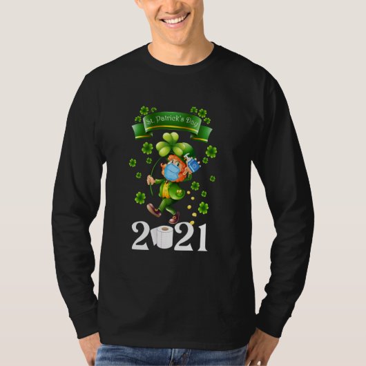 Leprechaun Wearing Mask Funny Saint Patrick S Day T-shirt (Voorkant)