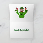 Leprechaun Wenskaart - St. Patrick's Day Kaart (Binnen)