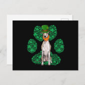 Leprechaun Whippet St Patricks Day Shamrock Paw Briefkaart (Voorkant / Achterkant)