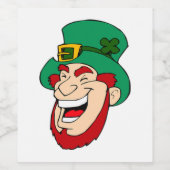 Leprechaun wijn of mousserende wijn etiketten (Enkel label)