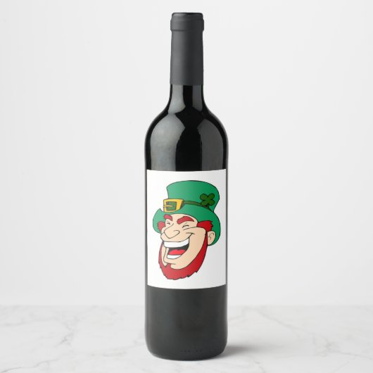 Leprechaun wijn of mousserende wijn etiketten (Voorkant)
