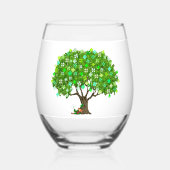 Leprechaun-wijnglas Wijnglas Zonder Voet (Achterkant)