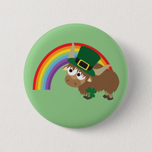 Leprechaun Yak Ronde Button 5,7 Cm (Voorkant)
