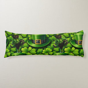 Leprechaun zwarte kat St. Patrick's Day lendenkuss Lichaamskussen