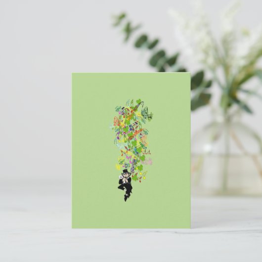 LeprechaunBlackPants Briefkaart (Staand voorkant)