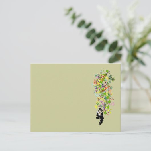 LeprechaunBlackPants Briefkaart (Staand voorkant)