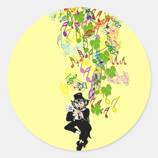 LeprechaunBlackPants Ronde Sticker (Voorkant)