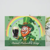 Leprechaun's Blijdschap Onder de Regenboog (Staand voorkant)