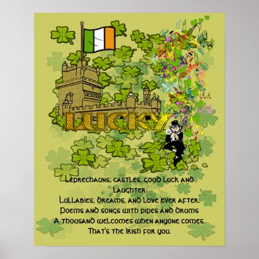 Leprechauns, Castles, Good Luck en Laughter Poster (Voorkant)