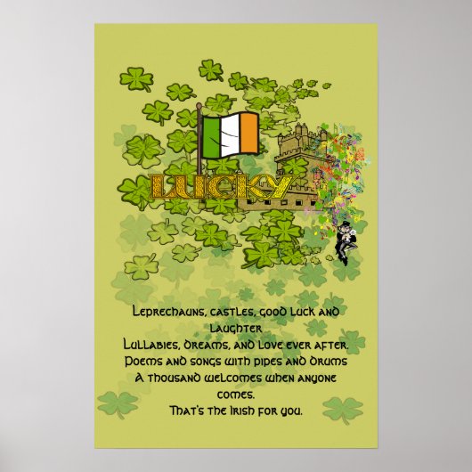 Leprechauns, Castles, Good Luck en Laughter Poster (Voorkant)