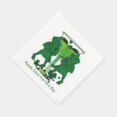 Leprechauns Cocktail Shamrocks St Patricks Day Servet (Hoek)