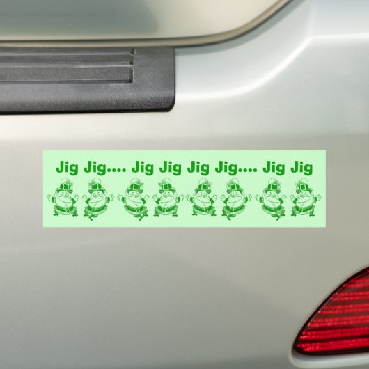Leprechauns Dansan Irish Jig Bumperstickers (Op auto)
