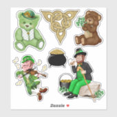 Leprechauns en Beren Irish Vinyl Set Sticker (Vel)
