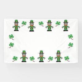 Leprechauns en Shamrocks Spandoek