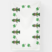 Leprechauns en Shamrocks Spandoek (Verticaal)