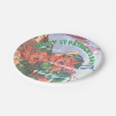 Leprechauns Gedecormeerd Venster St Patrick Paper  Papieren Bordje (Gekanteld)