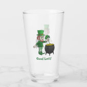 Leprechauns Good Luck Glas (Achterkant)
